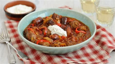 Sausage and chorizo goulash recipe - BBC Food