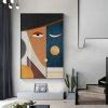 Modern Abstract Faces Geometric Canvas Painting Contemporary Wall Art Pictures Posters and ...