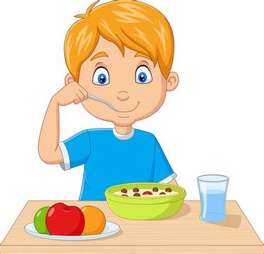 Cartoon Kids Eating Breakfast Images – Browse 18,261 Stock Photos, Vectors, and Video | Adobe Stock