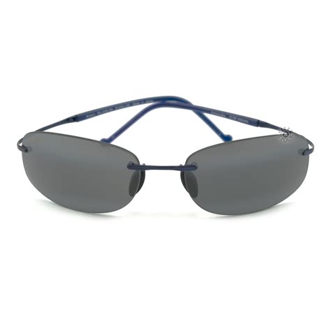 Maui Jim Honolua Bay MJ-516-03 Titanium Polarized Sunglasses Blue/Grey ...