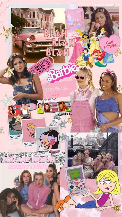 Download Tennage Girls Pink 90s Aesthetic Theme Wallpaper | Wallpapers.com