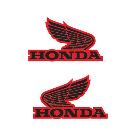 Printed vinyl Pair Of Honda Wings Logo | Stickers Factory