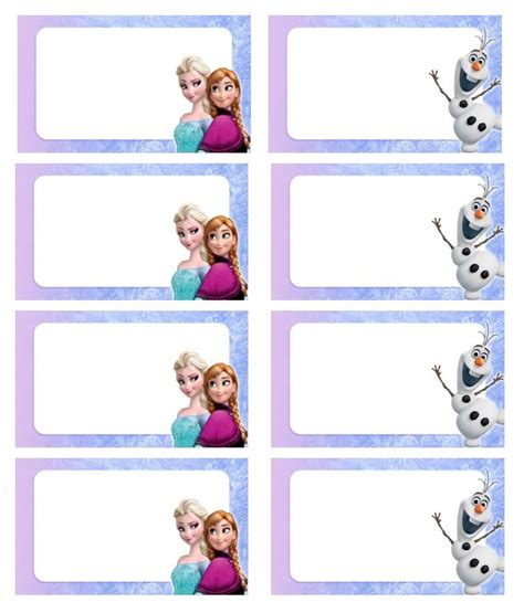 Frozen Name Tags Printable