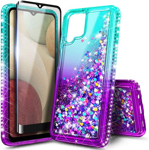 Samsung Galaxy A12 5G Phone Case with Tempered Glass Screen Protector ...