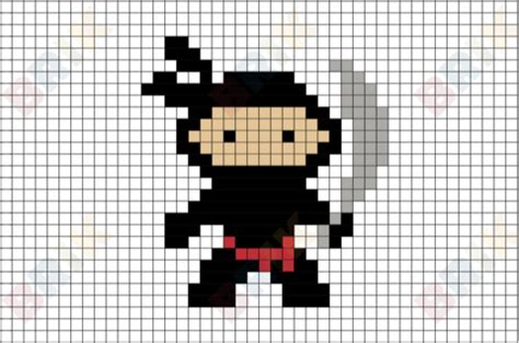 Ninja Pixel Art Mga Template - Libreng Download