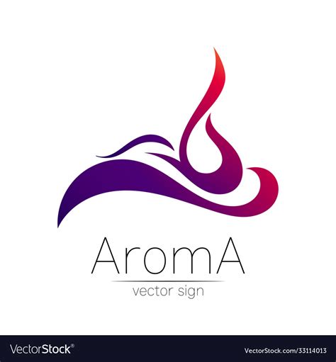 Aroma logo symbol in creative style Royalty Free Vector