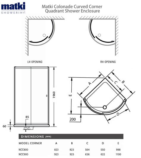 Matki Colonade Curved Corner Shower Quadrant | UK Bathrooms