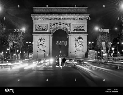 Arc de Triomphe at Night Stock Photo - Alamy