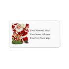 Vintage Santa With Christmas Cheer Address Label | Zazzle