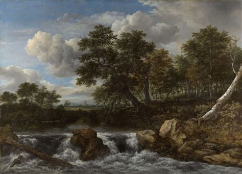 Landscape with Waterfall, Jacob Isaacksz van Ruisdael, c. 1668 ...