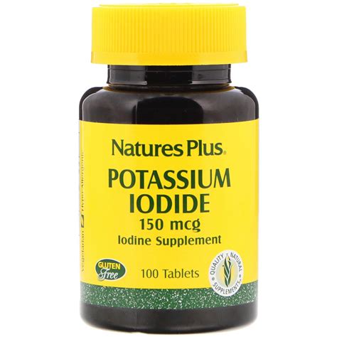 Nature’s Plus, Potassium Iodide, 150 mcg, 100 Tablets - Byclue