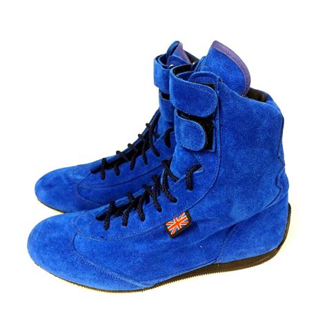 Nomex High Top Race Boots in Blue Suede from Merlin Motorsport