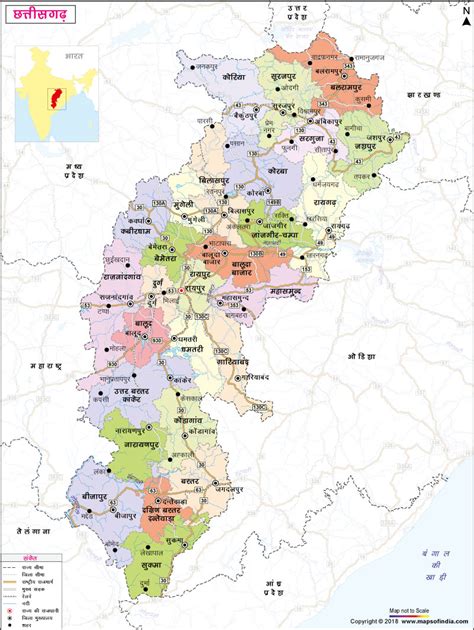 Chhattisgarh Map Map Of Chhattisgarh State, Districts, 55% OFF