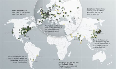 Mapped: Visualizing the World’s Nuclear Reactor Landscape