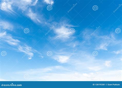 Clear Blue Sky with White Cloud Background. Clearing Day Stock Image - Image of cumulus ...