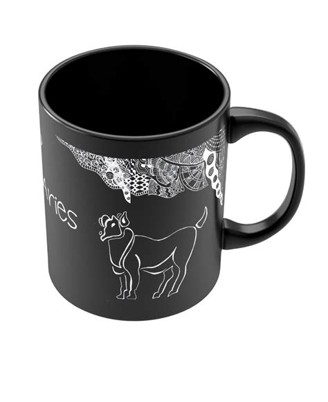 Coffee Mugs | Aries Zodiac Sign Black Coffee Mugs : Stuti Bajaj Online India | PosterGuy.in