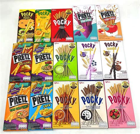 Buy Pocky Biscuit Stick & Pretz Biscuit Stick 15 Flavor Variety Pack (Pack of 15) Online at ...