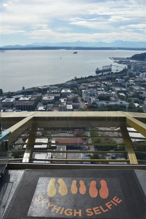 Observation Deck at the Space Needle in Seattle Editorial Stock Photo ...