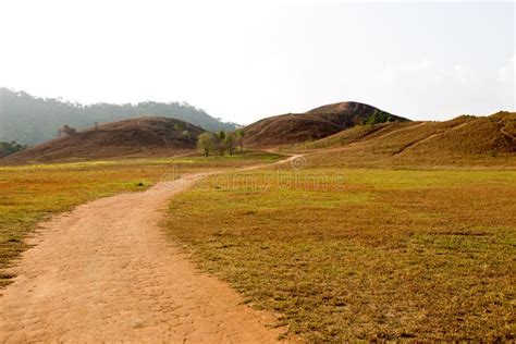 Dry Grass with Rural Road in Mountain Hills Stock Image - Image of season, outdoor: 116055401