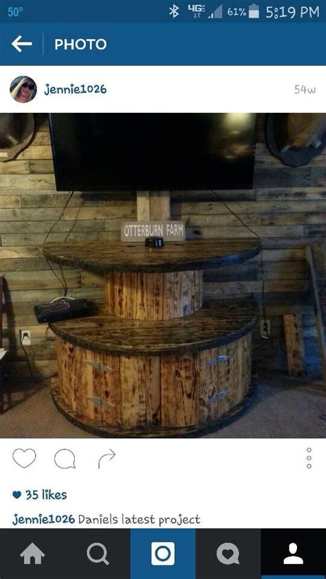 Wire spool home decor | Wooden spool projects, Spool furniture, Spool ...