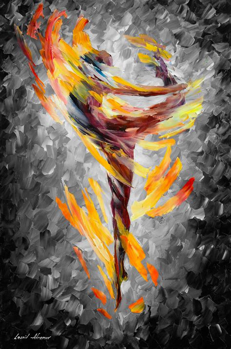 Gemi Gemi Dance. Black and white oil paintings from Leonid Afremov ...