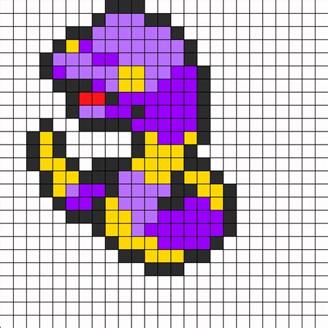 Ekans Pokemon Sprite Kandi Pattern | Pokemon bead, Pixel art pokemon, Pokemon cross stitch