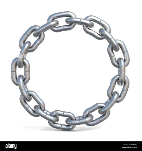 Circle chain 3D Stock Photo - Alamy