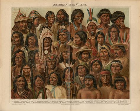 INDIGENOUS PEOPLE AMERICA Antique Lithograph From 1897 - Etsy