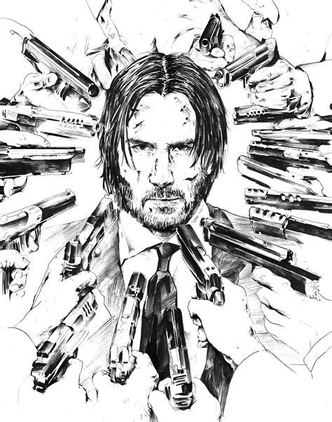 Update 70+ john wick pencil sketch super hot - seven.edu.vn