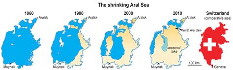 The shrinking Aral Sea | A series of images showing the shri… | Flickr