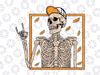 Vintage Halloween Skeleton Rock On Hand Skeleton Png, Rock Skeleton Ha