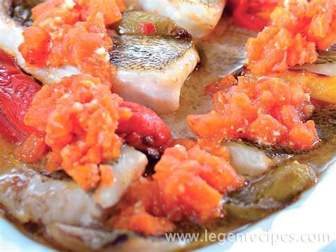 Pike perch fillet with sweet pepper - Legendary Recipes