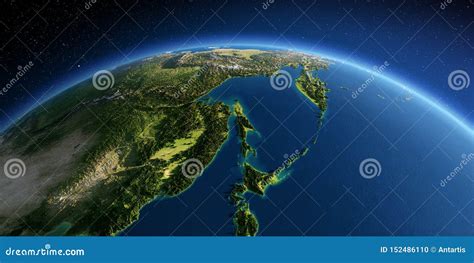 Detailed Earth. Russian Far East, the Sea of Okhotsk Stock Illustration - Illustration of ...