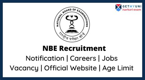 NBE Recruitment 2022: Notification, Website, Vacancy, Salary