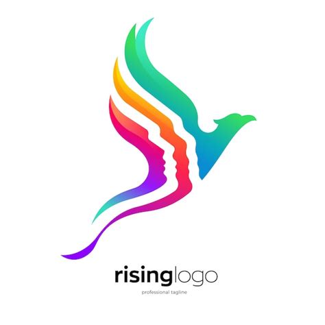 Premium Vector | Rising phoenix logo design