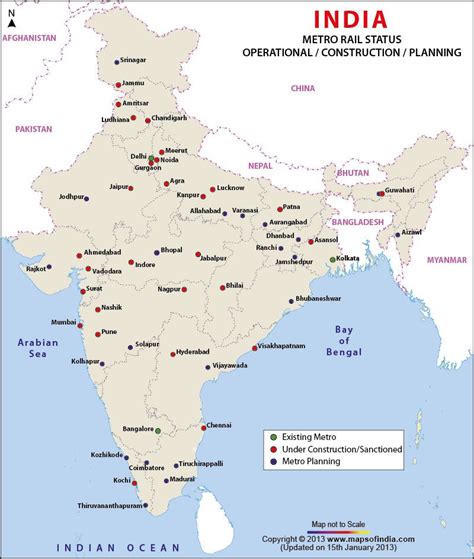 Metro Rail Projects in India | India world map, Geography map, India map