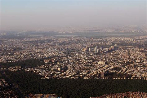 Aerial View New Delhi India and Booming Constructi Stock Photo - Image ...