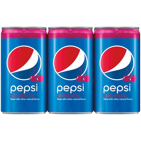 Pepsi Wild Cherry Flavored Soda, 7.5 fl oz, 6 pack - Walmart.com - Walmart.com