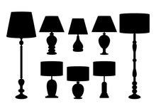 Lamp And Shade Silhouette Free Stock Photo - Public Domain Pictures