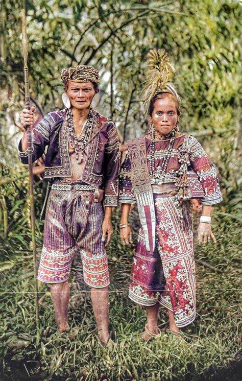 Philippine Heritage Costume and Dress | A Bagobo couple ca 1910's-1920's