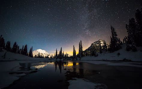 Winter Night Sky Wallpaper (64+ images)