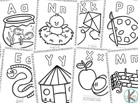 FREE Alphabet Printable ABC Coloring Worksheet Pages for Kids