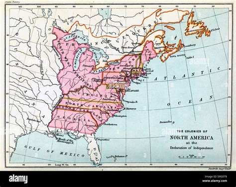 Map Of United States In 1776 - Keith N Olivier