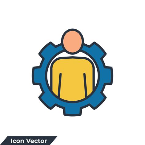 Employee icon logo vector illustration. Management people symbol template for graphic and web ...