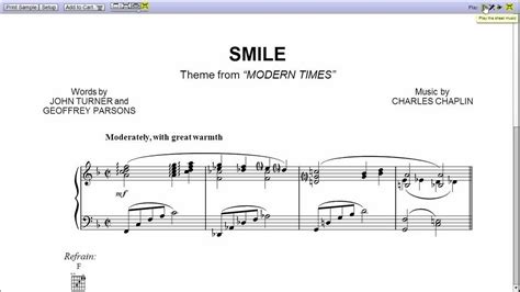 "Smile" by Nat King Cole - Piano Sheet Music (Teaser) Chords - Chordify