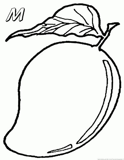 Coloring Pages | M For Mango Coloring Pages