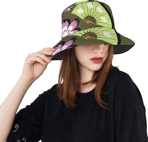 XDCGG Unique Bucket Hat Seamless Background Japanese Style Casual ...