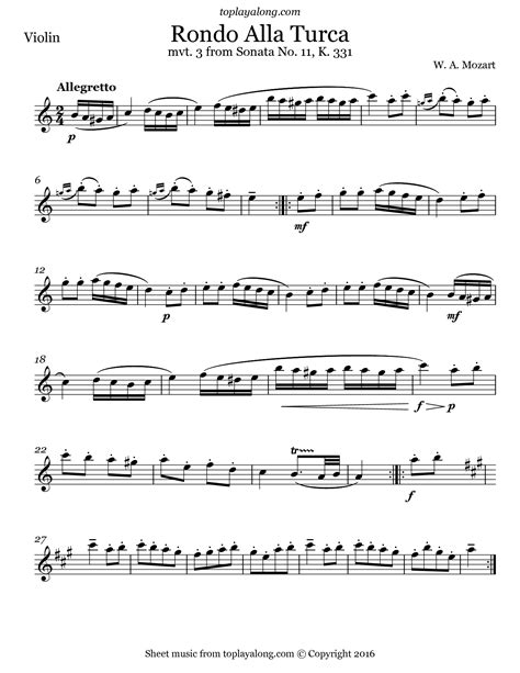 Rondo Alla Turca (Turkish March) – toplayalong.com