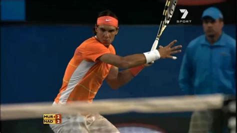 Rafael Nadal Super Slow Motion Extreme Topspin Forehand - YouTube