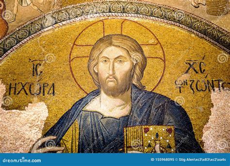 Christ Pantocrator. Mosaic in Cora Church Editorial Image - Image of ...